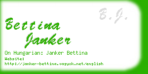 bettina janker business card